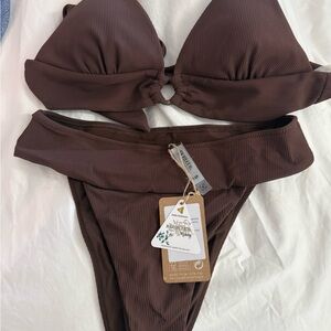 Elegant Brown Bikini Set